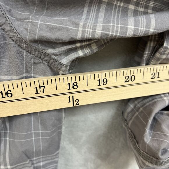 Carhartt Shirt Women’s S Gray Plaid Button Up Roll Tab Long Sleeve Collared - Picture 5 of 7